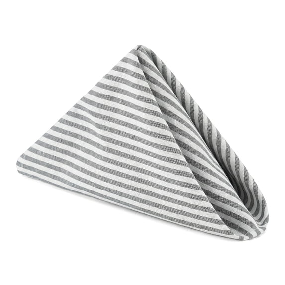 Unique Bargains 6Pcs Washable Reusable Table Dinner Napkins Gray White 24x16inch