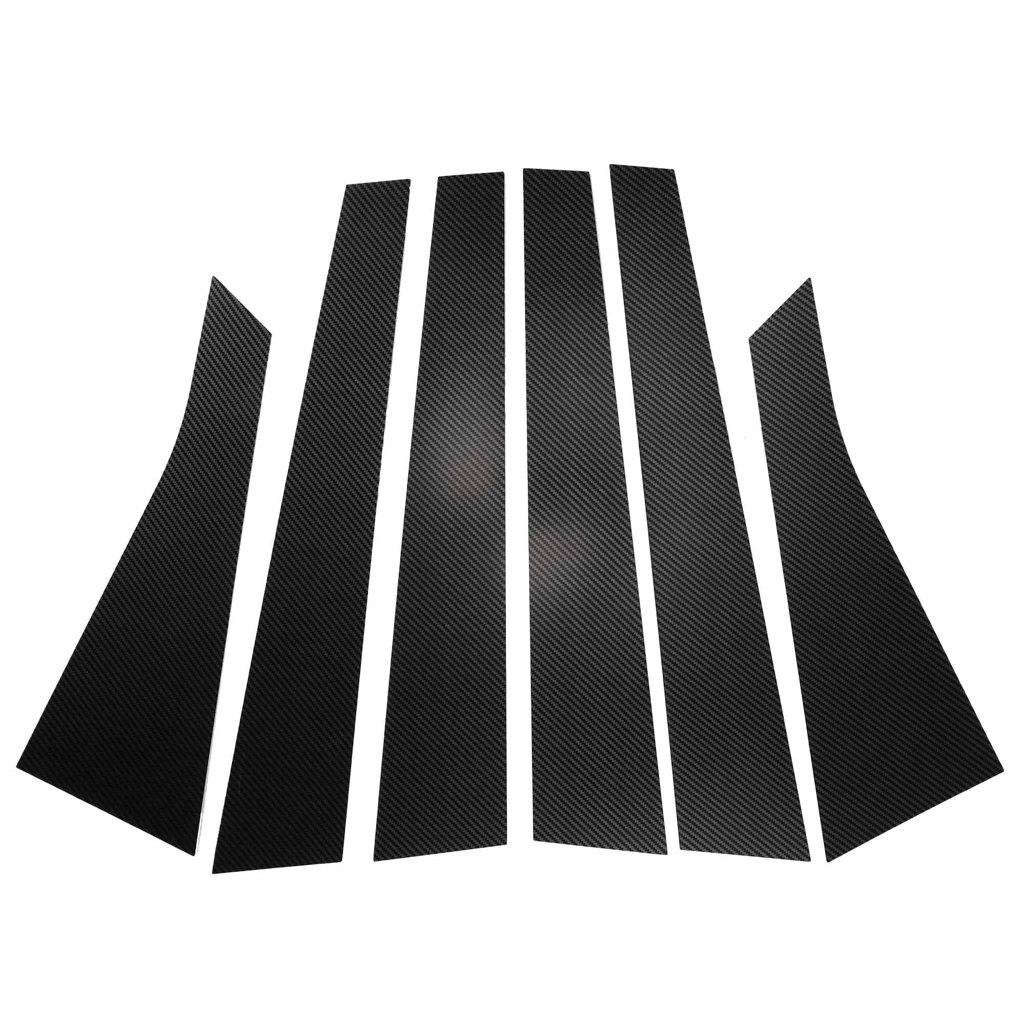 Unique Bargains 6Pcs Window Trim For Chevrolet Impala 2006-2013 Black Carbon Fiber