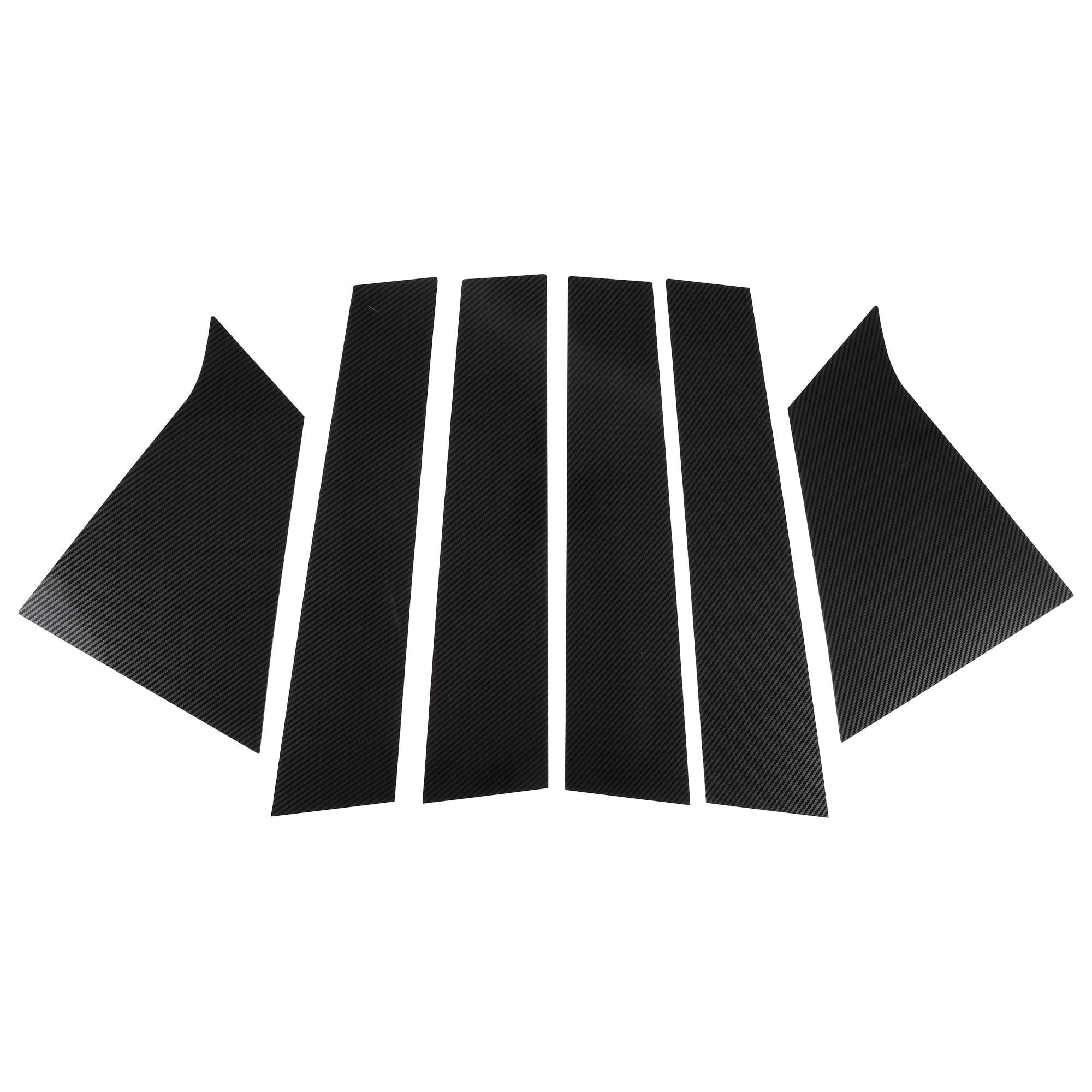 Unique Bargains 6Pcs Window Trim For Chevrolet Malibu 2016-2023 Black Carbon Fiber