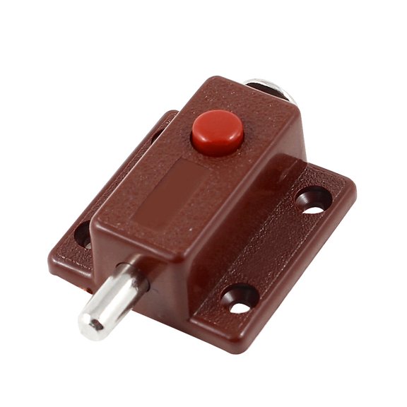Unique Bargains 6mm Bore Dia Security Bounce Press Button Automatic Door Bolt 2.2" Length