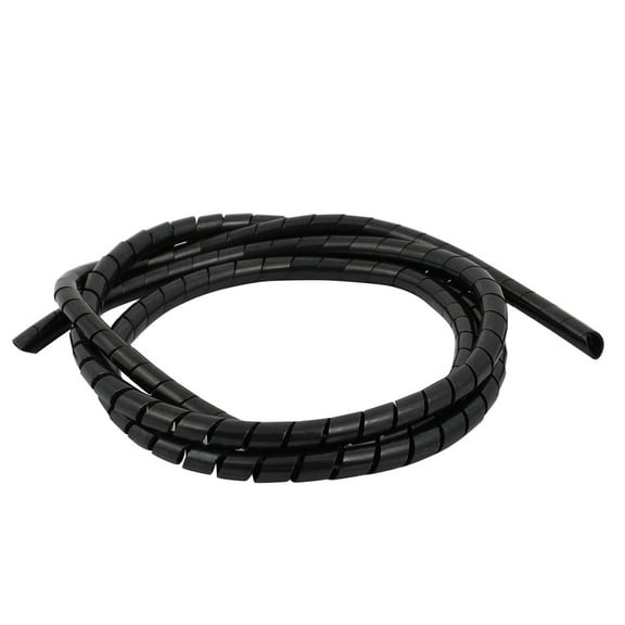 Unique Bargains 6mm Diameter Flexible Spiral Tube Cable Wire Wrap Manage Cord Black 1Meter Long