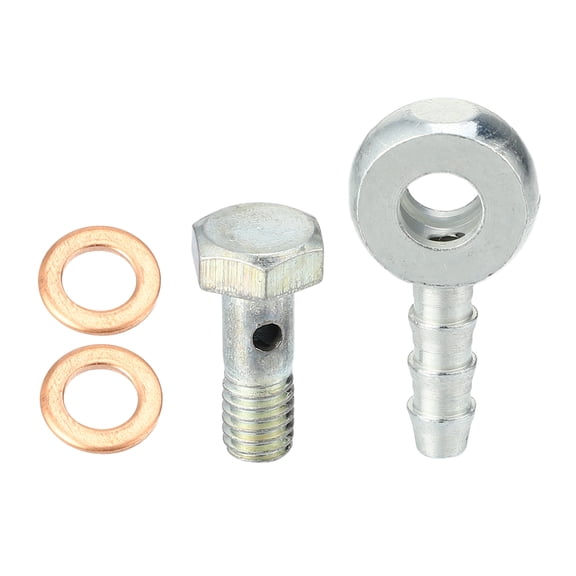 Unique Bargains 6mm ID 6mm OD Universal Banjo Fitting Fuel Line Adapter Connector for Motorcycle Car 1 Set