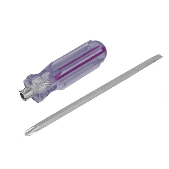 Unique Bargains 6mm Plastic Grips Reversible Magnetic Slotted  Two Way Screwdriver