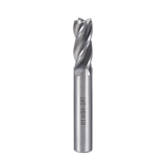Unique Bargains 6mm Shank 4mm x 11mm Straight End Mill Cutter CNC Router Bits 4 Flute, 10mmx10mmx22mm 1