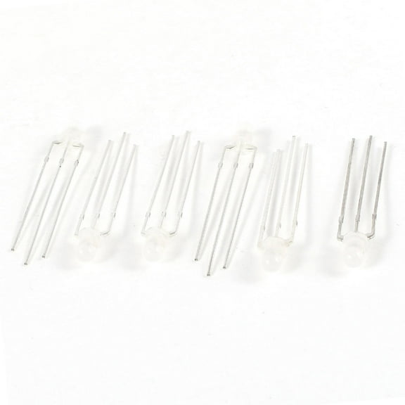 Unique Bargains 6pcs 3mm Round Head Bi-Color Green/Red Common Cathode  Light Bulb