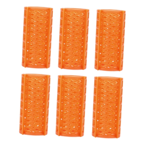 Unique Bargains 6pcs Convenient Heatless Voluminous Hair Roller for Women 2.72"x1.30" Orange