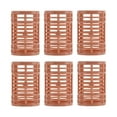 thumbnail image 1 of Unique Bargains 6pcs Convenient Heatless Voluminous Hair Rollers for Women 2.48"x1.57" Brown, 1 of 2