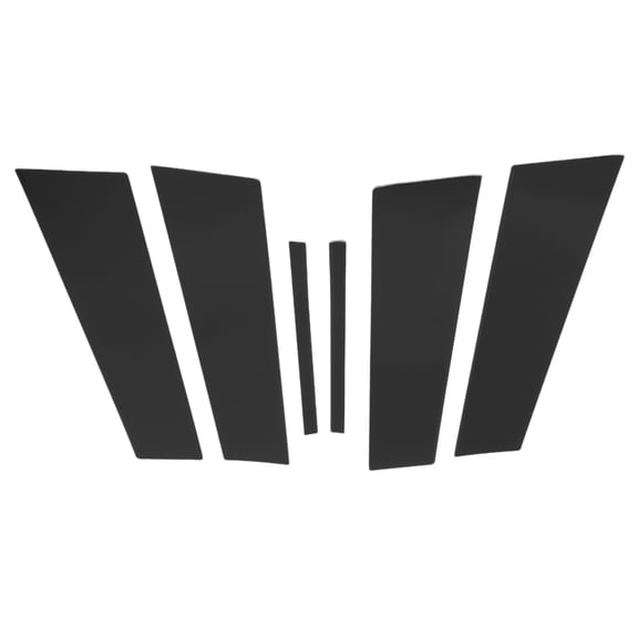 Unique Bargains 6pcs Door Pillar Window Trim Exterior Garnish Decor for Lexus sedan 4- Door 2021-2023 Plastic Black