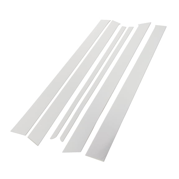 Unique Bargains 6pcs Door Pillar Window Trim Outer Exterior Garnish Decor for Honda CRV 02-06 Plastic Chrome Silver Tone