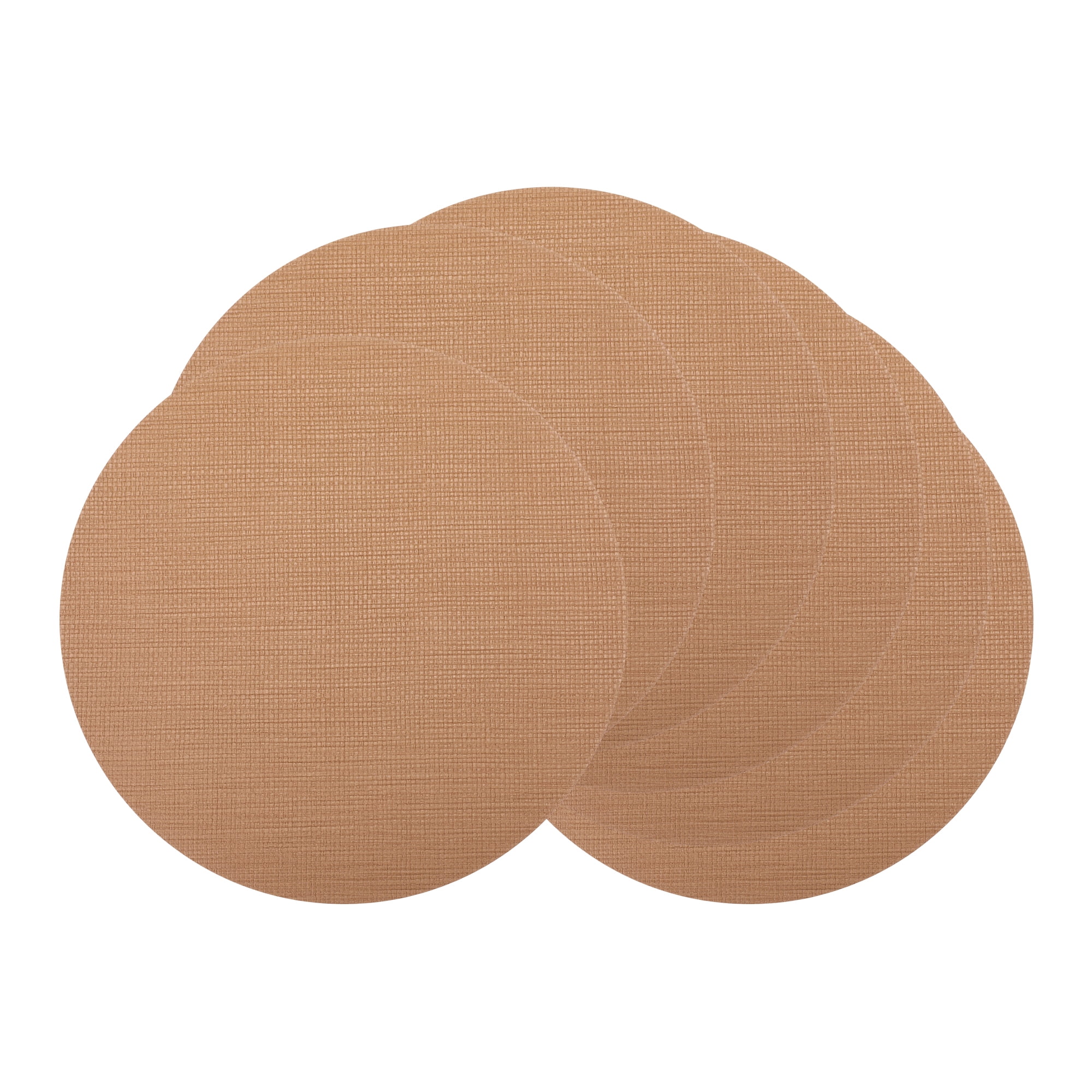 Unique Bargains 6pcs Faux Leather Wipeable Placemats Khaki 13"x13"