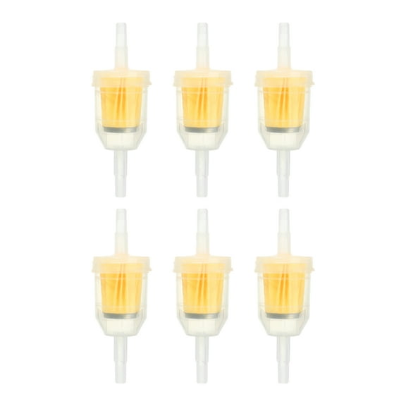 Unique Bargains 6pcs Fits 1/4" or 5/16" Gas Inline Fuel Filters for Small Engines ATV UTV Motorbike