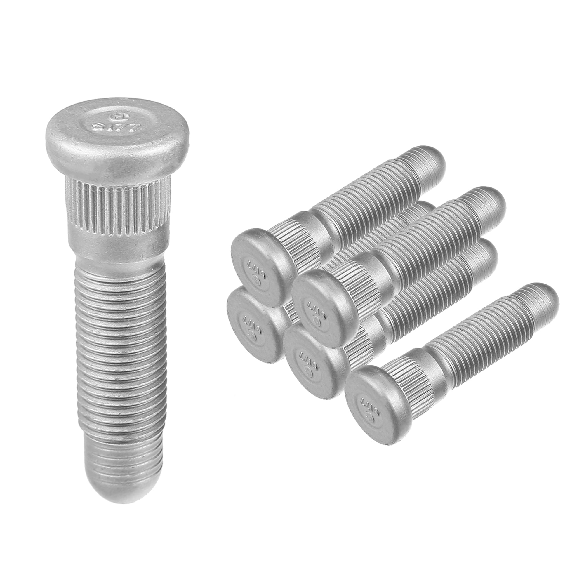 Unique Bargains 6pcs Long Serrated Wheel Studs M14x1.5 for Chevrolet Silverado 3500 HD