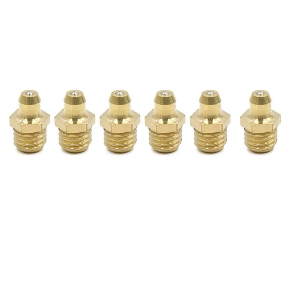 Unique Bargains 6pcs M10 x 1.5 Thread Motorcycle Car Straight Brass Grease Nipple Fitting