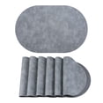 thumbnail image 1 of Unique Bargains 6pcs Oval Table Mats for Kitchen Starry Gray/Dark Gray 17.3"x11.8", 1 of 6