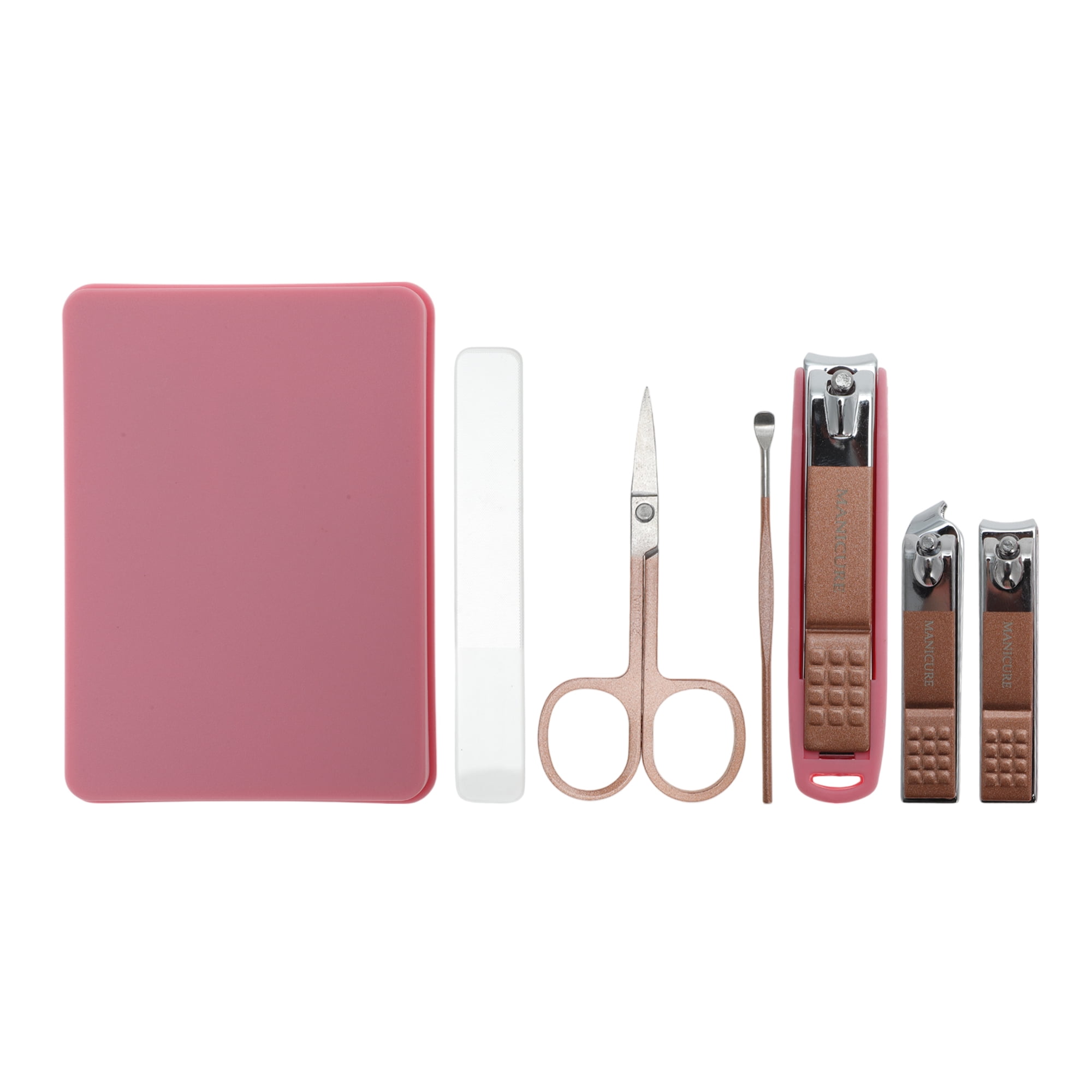 Unique Bargains 6pcs Portable Nail Clippers Set 3.54" Length Rose Gold Tone