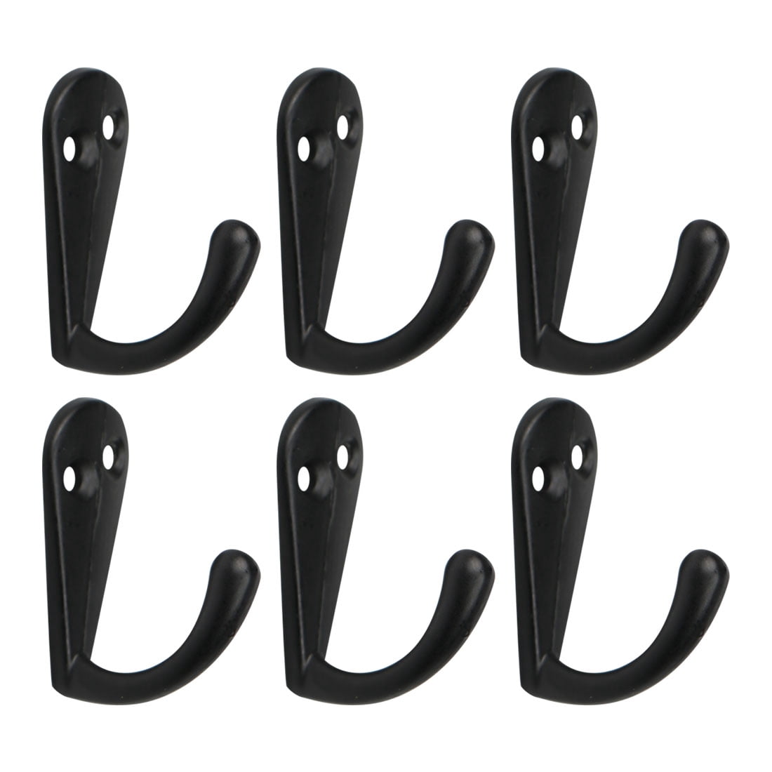 Unique Bargains 6pcs Robe Hook Metal Vintage Wall-mounted Hooks Towel Hanger with Screws