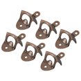 thumbnail image 1 of Unique Bargains 6pcs Wall Mounted Cast Iron Wine Beer Bottle Opener Cap Bottle Opener for Cafe Bar Restaurant Hotel, Copper, 1 of 6