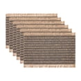 thumbnail image 1 of Unique Bargains 6pcs Woven Placemats with Tassels Black 17.7"x11.8", 1 of 6