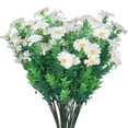 Unique Bargains 6pk Artificial Daisies Flowers Stems Fake Floral
