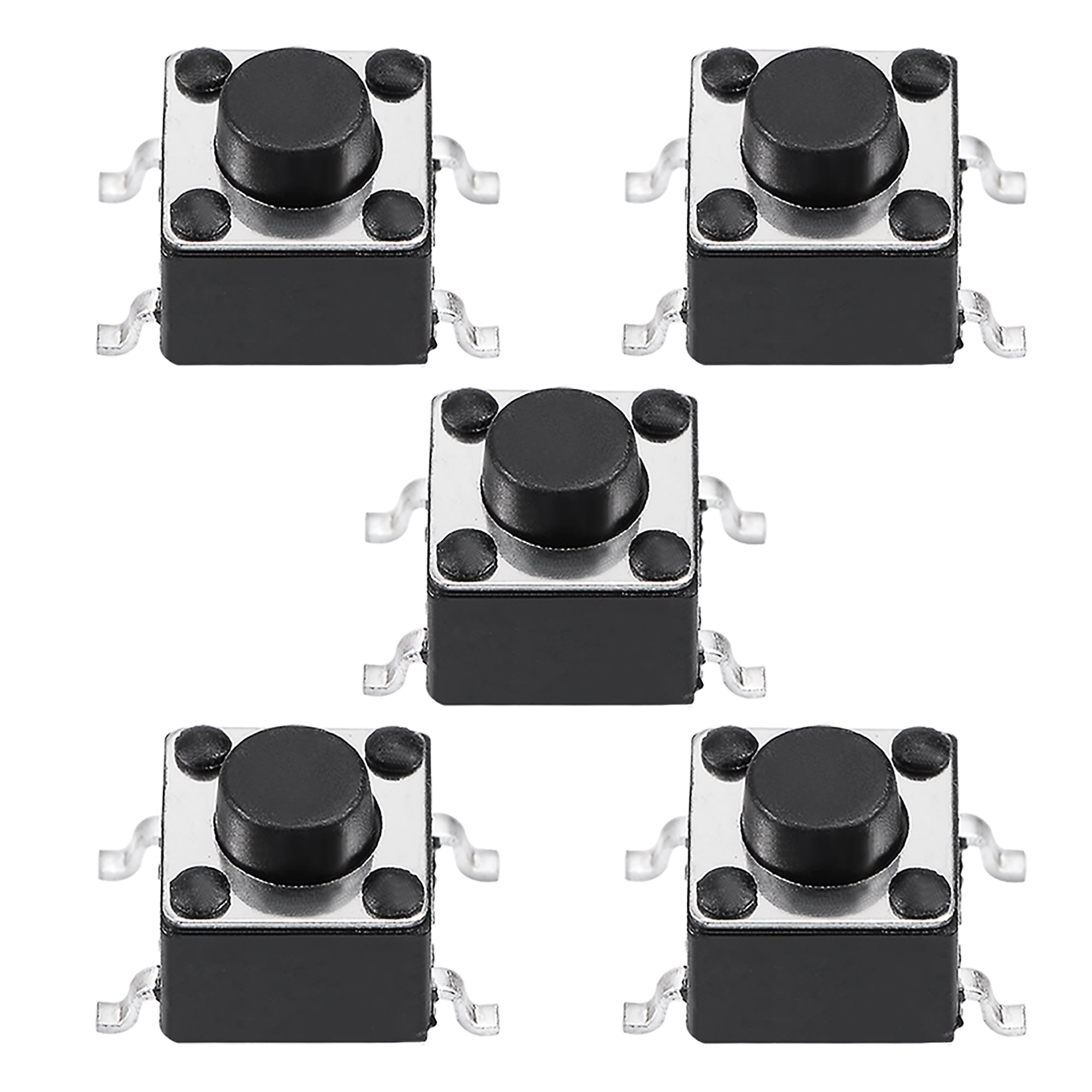 Unique Bargains 6x6x5mm PCB Surface Mounted Devices SMT Mount 4 Pins ...