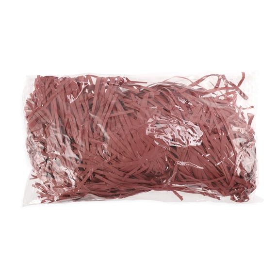 Unique Bargains 7.05 oz Raffia Grass Shredded Paper Filler for filling Gift Box Wine Red