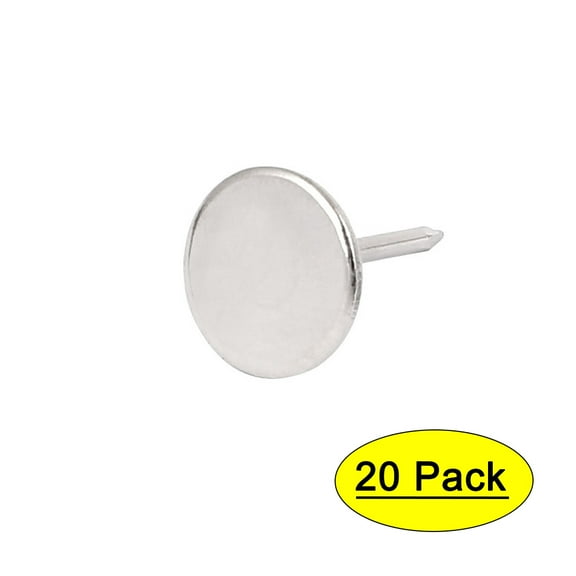 Unique Bargains 7/16' Dia Upholstery Nail Tack Stud Push Pin 20PCS for Wood Furniture Decor