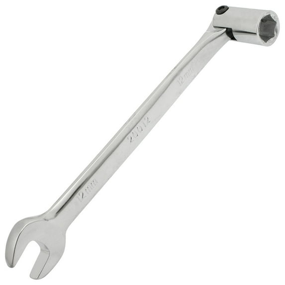 Unique Bargains 7.5" Long Double Ended 12mm Rotary Hexagonal Socket Open End Combination Wrench