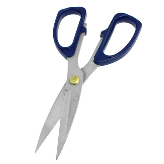 Unique Bargains 7.7" Long Dark Blue Handle Stainless Steel Tailoring Stationery Scissors Shear