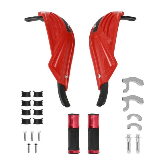 Unique Bargains 7/8" 22mm 15/16" 24mm Motorcycle Hand Grips Cover Kit Aluminum Alloy Rubber Handlebar End Grips 1 Set Diamond Pattern