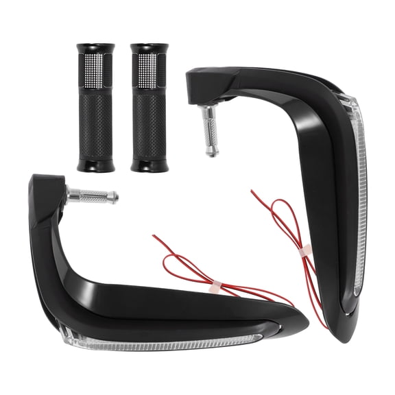 Unique Bargains 7/8" 22mm 15/16" 24mm Motorcycle Hand Grips Cover Kit Aluminum Alloy Rubber Handlebar End Grips Black 1 Set