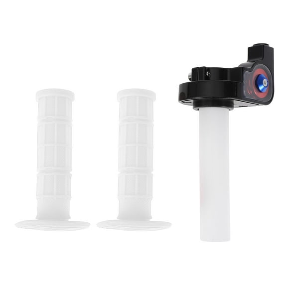 Unique Bargains 7/8" 22mm 15/16" 24mm Motorcycle Hand Grips Cover Kit Non Slip Rubber Handlebar End Grips for Motorcycle Scooter Bicycle ATV White 1 Set