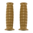 thumbnail image 1 of Unique Bargains 7/8" 22mm 15/16" 24mm Universal Motorcycle Hand Grip Cover Non Slip Rubber Handlebar End Grips for Motorcycle Scooter Bicycle ATV 1 Pair Light Brown, 1 of 7