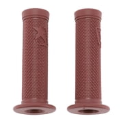 Unique Bargains 7/8" 22mm 15/16" 24mm Universal Motorcycle Hand Grip Cover Non Slip Rubber Handlebar Grips for Motorcycle Scooter Bicycle ATV Deep Brown 1pair