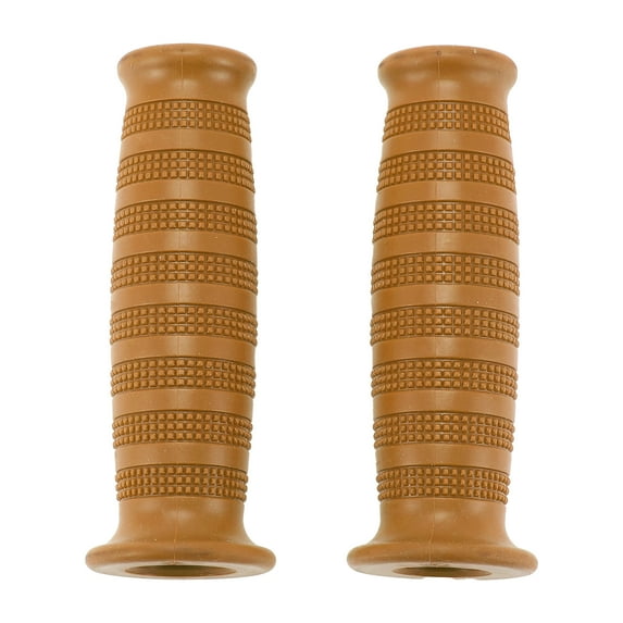 Unique Bargains 7/8" 22mm 15/16" 24mm Universal Motorcycle Hand Grip Cover Non Slip Rubber Handlebar End Grips for Motorcycle Scooter Bicycle ATV 1 Pair Khaki