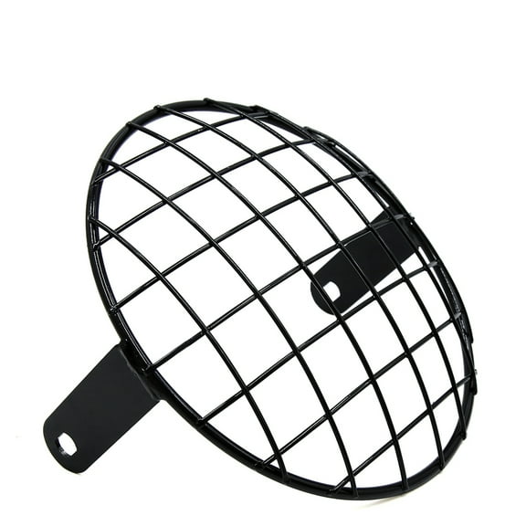 Unique Bargains 7.8" Black Metal Headlight Mesh Grill Motorcycle Headlamp Grid Cover for Harley