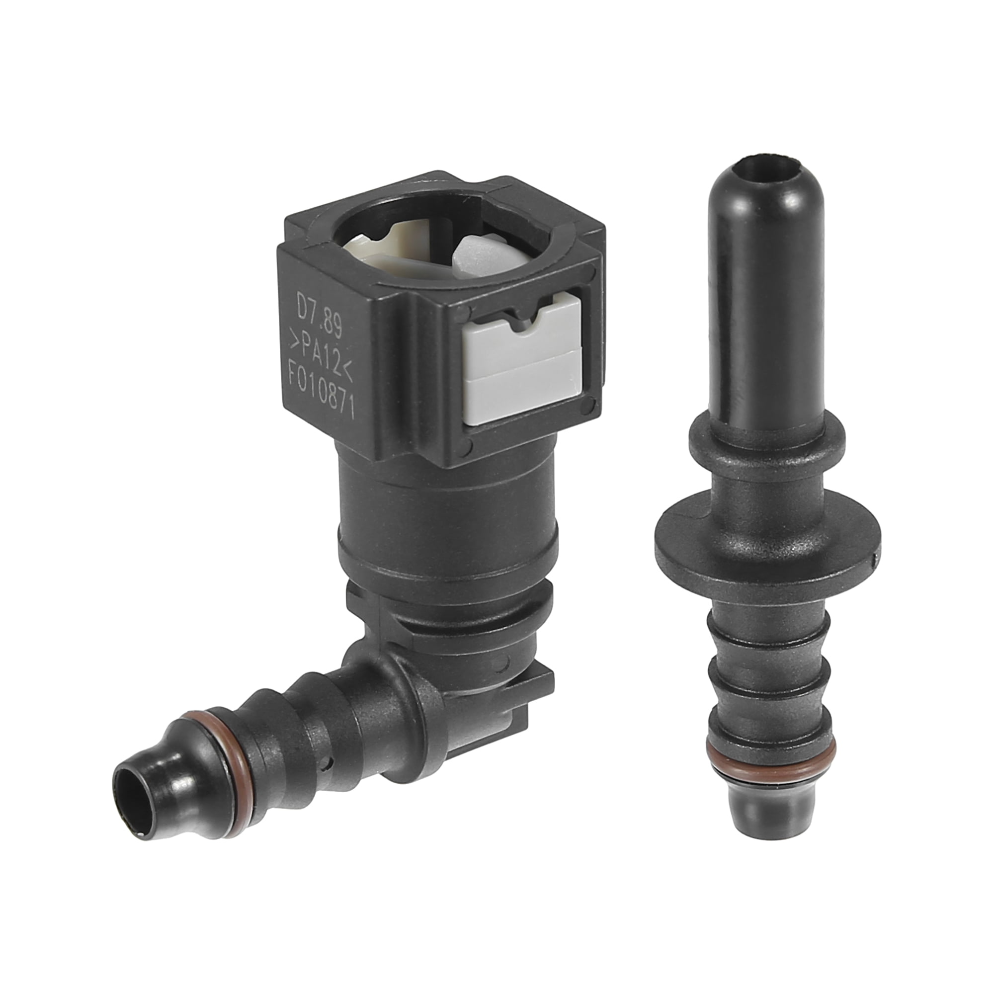 Unique Bargains 7.89mm SAE 5/16 8mm 90 Degree Fuel Line Hose Quick Release Connector