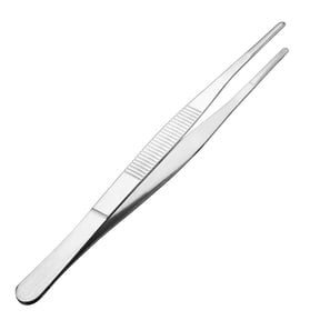 Unique Bargains 7-Inch Stainless Steel Straight Pointed Tweezers with Serrated Tip
