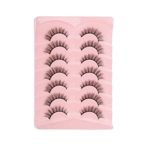 Unique Bargains 7 Pairs 5D False Eyelashes for Photo Shoot Black
