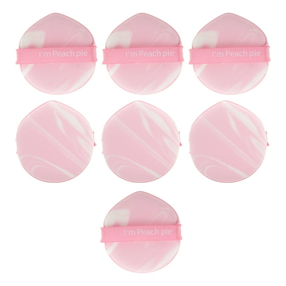 Unique Bargains 7 Pcs Dual Color Teardrop Face Makeup Sponge for Bedrooms Pink White Hydrophilic Polyurethane