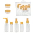thumbnail image 1 of Unique Bargains 7 Pcs Travel Size Toiletries Bottles Containers Leakproof Squeezable Refillable Travel Container Set Orange, 1 of 5