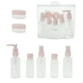 thumbnail image 1 of Unique Bargains 7 Pcs Travel Size Toiletries Bottles Containers Leakproof Squeezable Refillable Travel Container Set Pink, 1 of 5