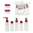 thumbnail image 1 of Unique Bargains 7 Pcs Travel Size Toiletries Bottles Containers Leakproof Squeezable Refillable Travel Container Set Rose Red, 1 of 5