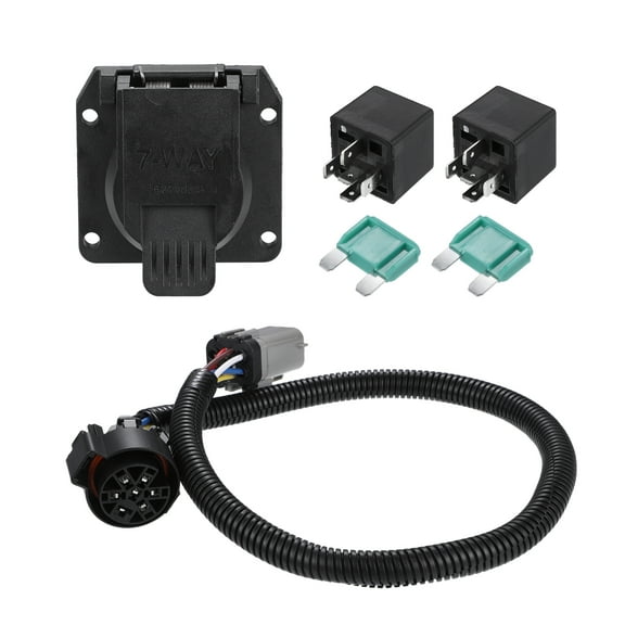 Unique Bargains 7-Pin Trailer Wiring Harness with Connector for Ford F-250 Super Duty 1999-2001 Plastic Black 1 Set