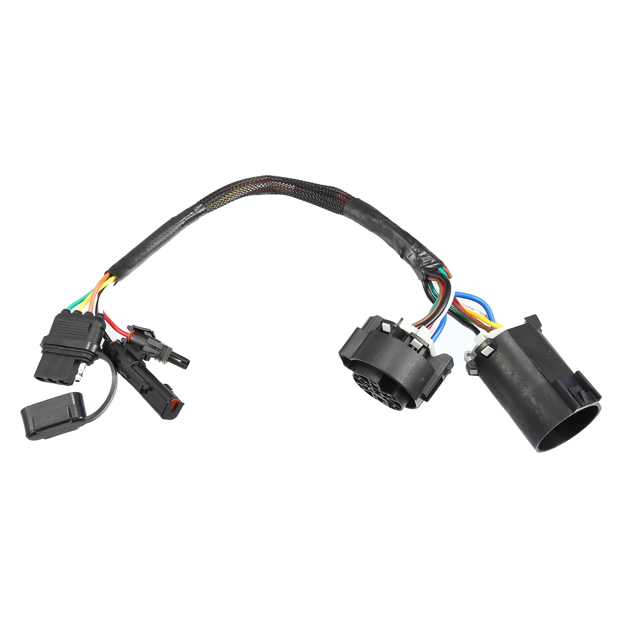 Unique Bargains 7 Pin to 4 Way Trailer Harness for Jeep Wrangler JK 2009-2019