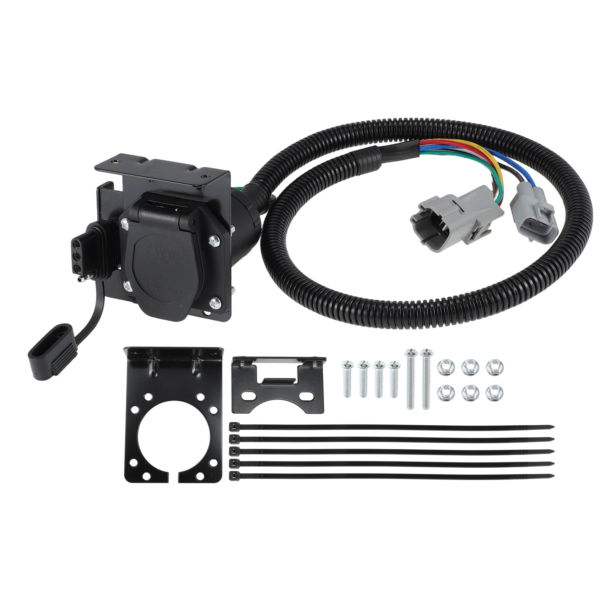 Unique Bargains 7 Way Trailer Wiring Connector Plug for Toyota Tundra 2007-2013