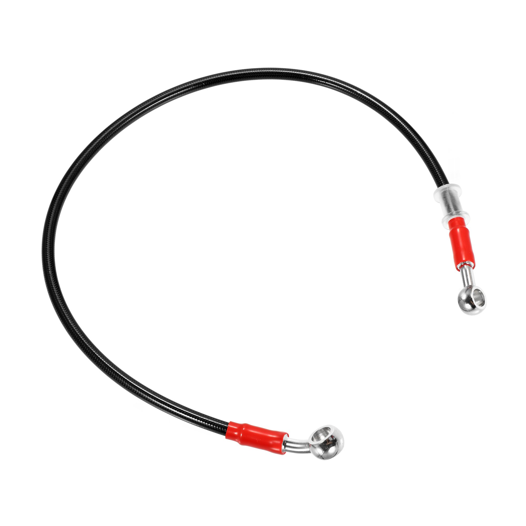 Motoforti Universal Motorcycle Brake Clutch Oil Hose - 70cm Stainless Steel Black Line