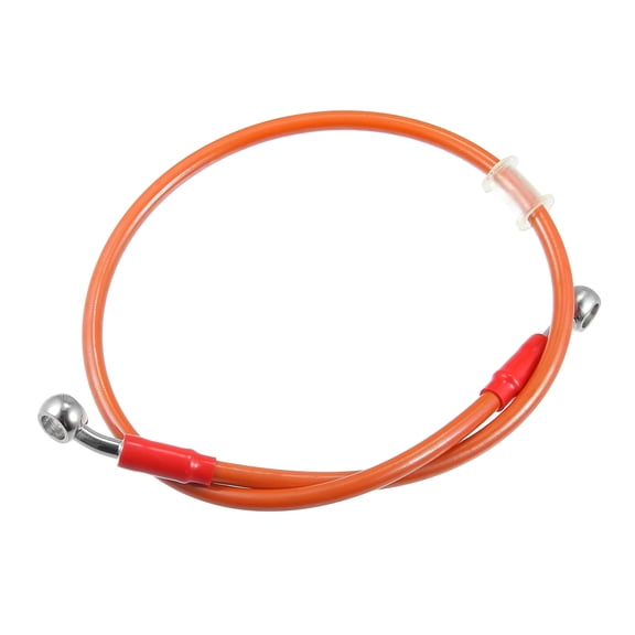Unique Bargains 70cm 27.56" Length 10mm ID Motorcycle Hydraulic Brake Line Oil Hose Pipe 28 0 Stainless Steel Orange