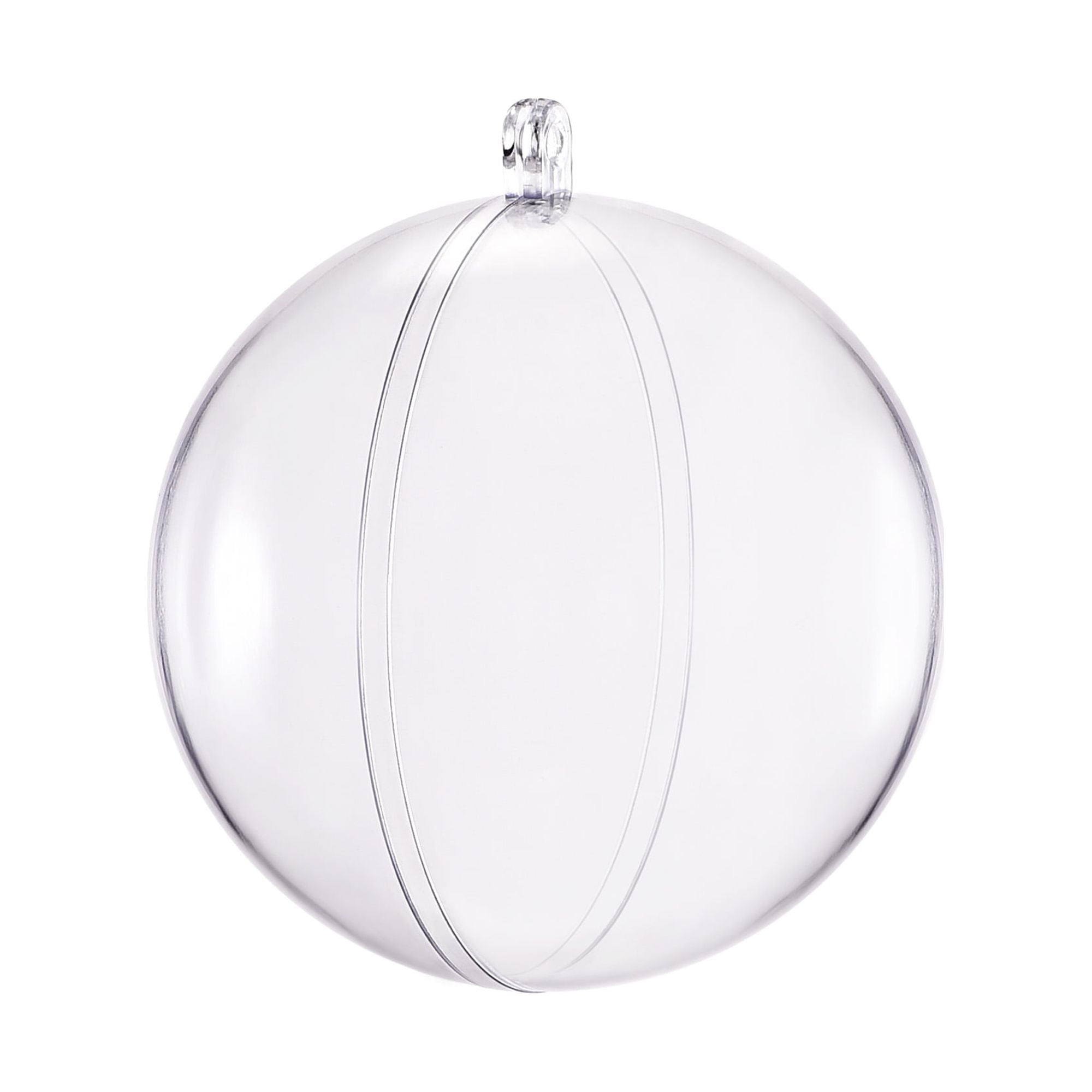 Clear Plastic Fillable Ball Ornaments - 70mm (2.75 Inch) Diameter, Pack Of 12 For DIY Christmas Decor
