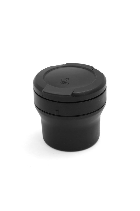 70mm x 75mm Portable Plastic Cylinder Designed Ashtray for Car Vehicle Black