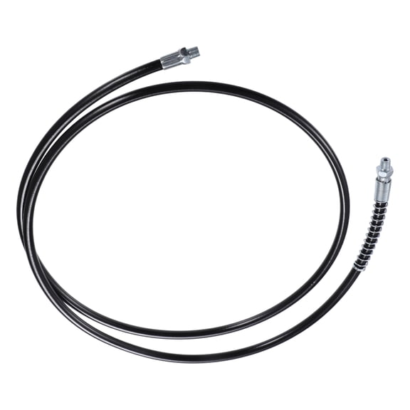 Unique Bargains 71" Universal 1/8" NPT Grease Gun Flex Hose Trailer Flex Grease Hose Extension Non-Slip Metal Black